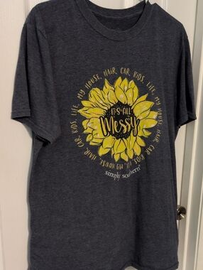 Simply Southern Heather Navy Logo Tee